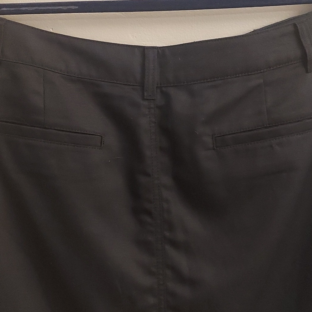 LOFT Black Cargo Lined Linen Blend A-Line Skirt 12 - Picture 8 of 15